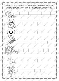 Brincando com as Palavras: Pinte e Escreva os Nomes!